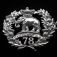 78th Highlanders (Ross-Shire Buffs) Officers silver bonnet badge