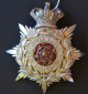 Rare 6th Royal Lancashire Militia Scarce Officers Blue Cloth Helmet Plate