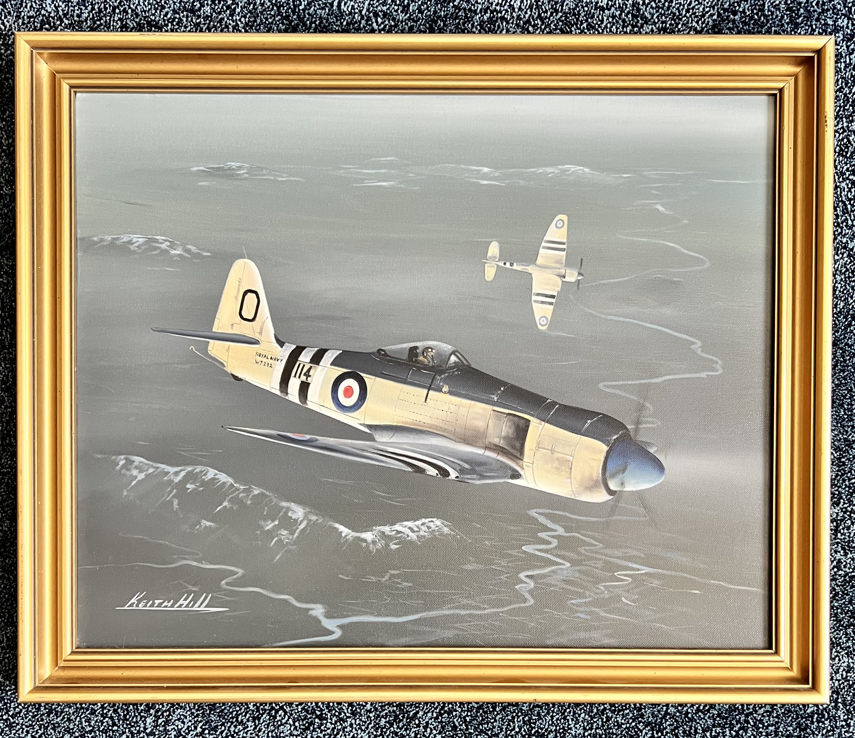 ea Fury Over Korea. Original Aviation Art Work By Aviation Artist Keith Hall
