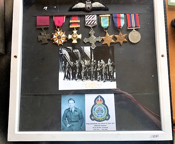 A full photo of the medals, photo and picture of Wing Commander GuyGibson